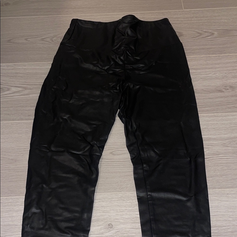 Black Faux Leather Leggings